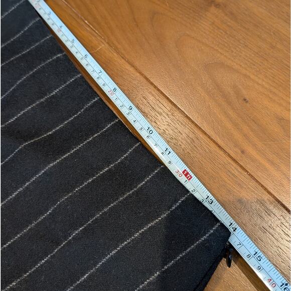 Anine Bing Tierra Wool Straight Mini Skirt - Dark Grey Pinstripe, size S - Picture 6 of 7